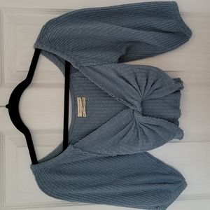 Urban outfitters blue twist front crop top